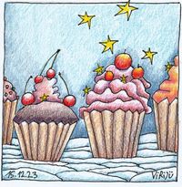 #CupcakeDay #Buntstiftzeichnung